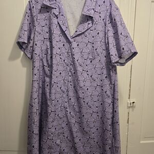 Blackmilk Lavender Ditto Pokemon Button Up Dress